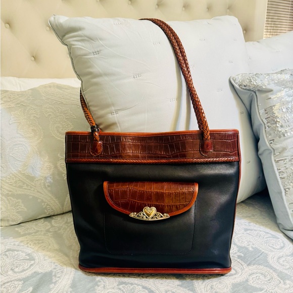 Brighton Black and Brown Tote Bag - Picture 13 of 16